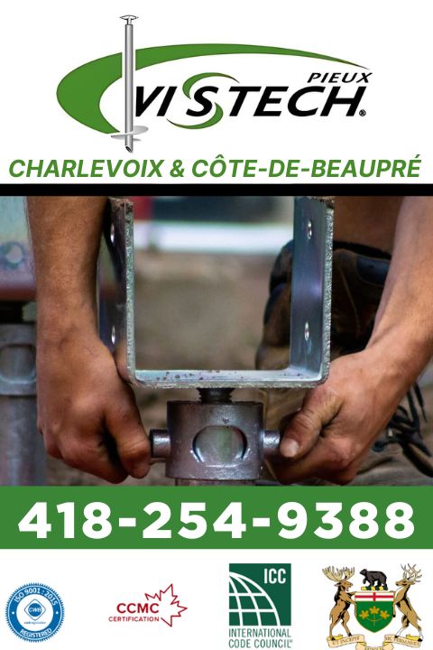 Pieux de fondations charlevoix droite